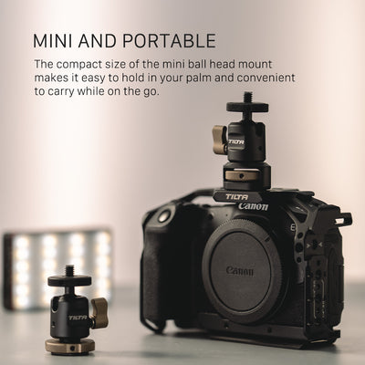 Tilta Mini Ball Head Mount (1/4"-20 with Locating Pins) - Black