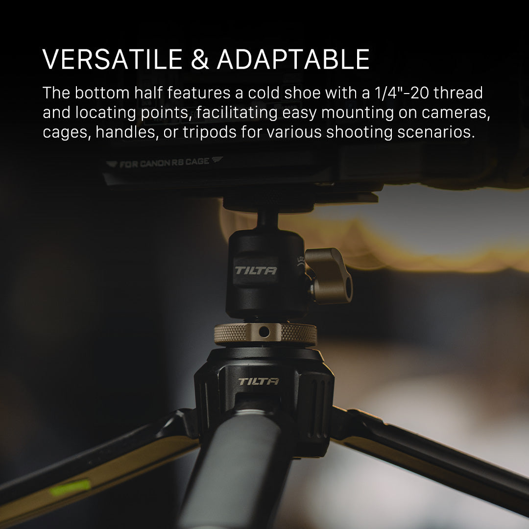 Tilta Mini Ball Head Mount (1/4"-20 with Locating Pins) - Black