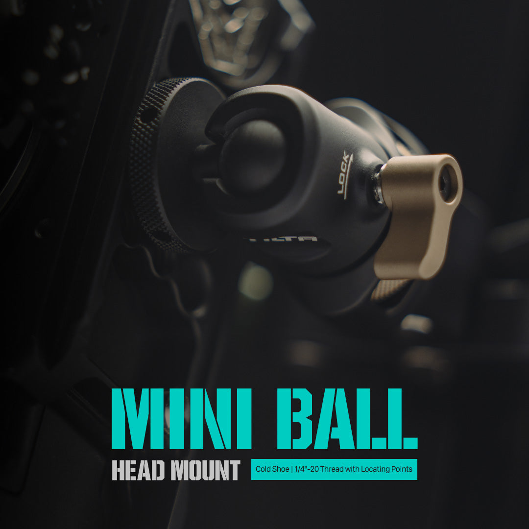 Tilta Mini Ball Head Mount (1/4"-20 with Locating Pins) - Black