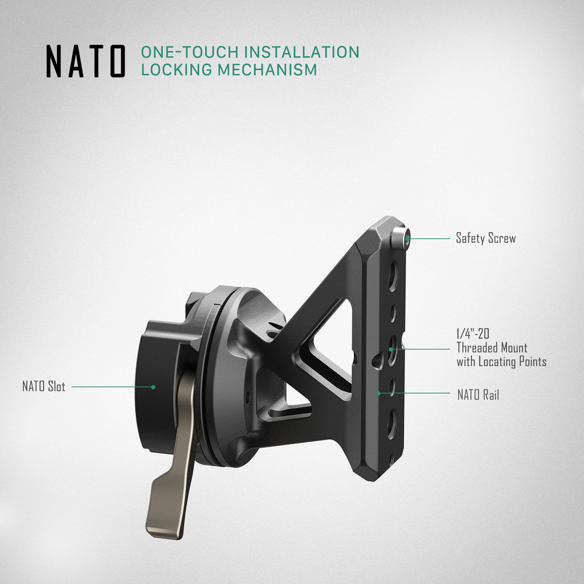 Tilta Left Side NATO Extension Attachment – Black