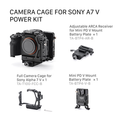Tilta Camera Cage for Sony Alpha 7 V Power Kit - Black