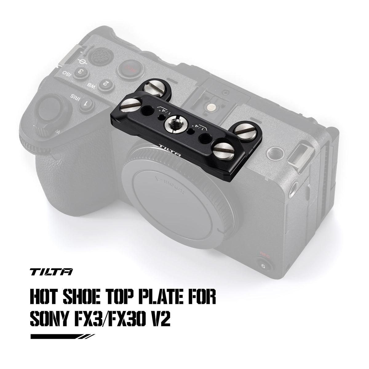 Tilta Hot Shoe Top Plate for Sony FX3/FX30 V2 - Black