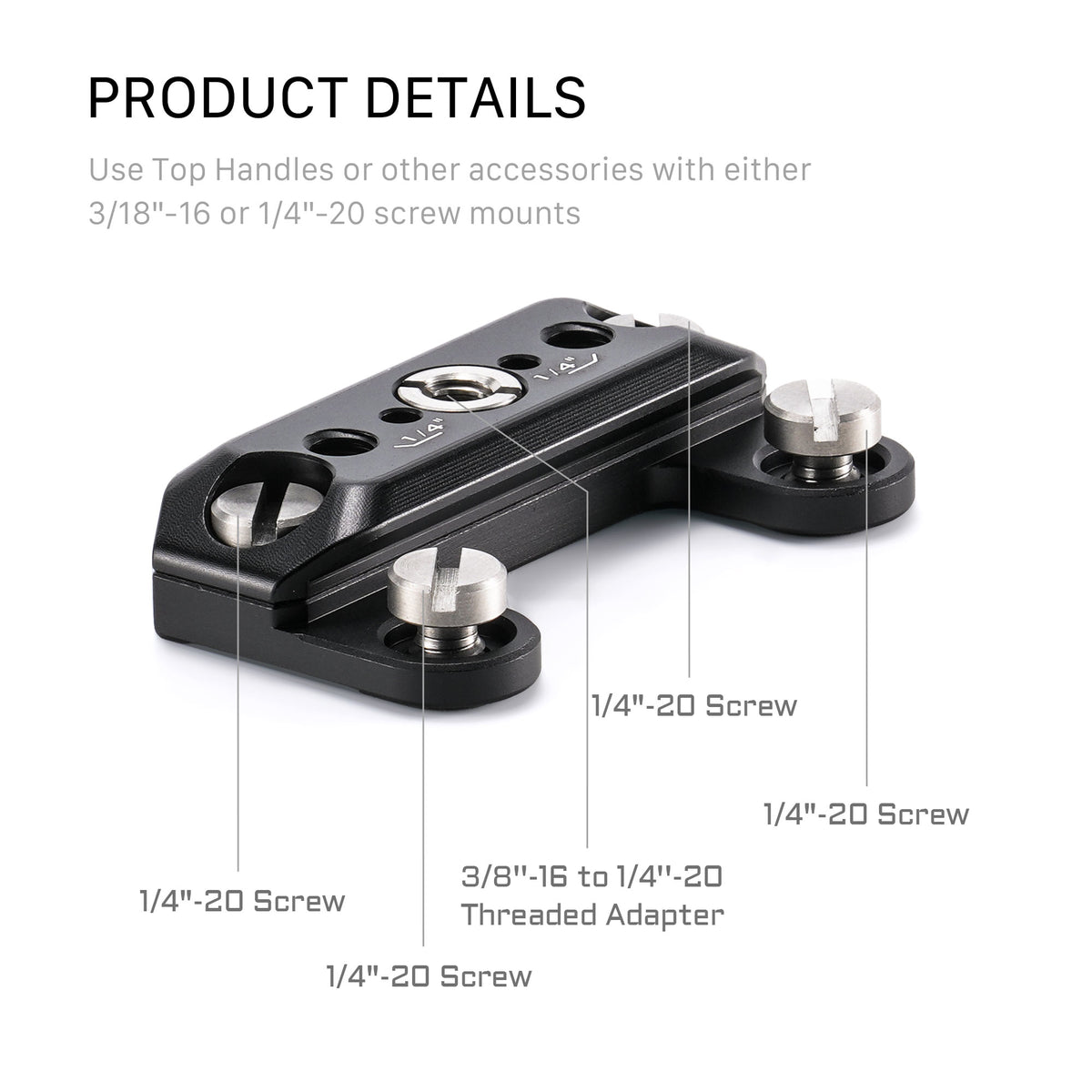 Tilta Hot Shoe Top Plate for Sony FX3/FX30 V2 - Black