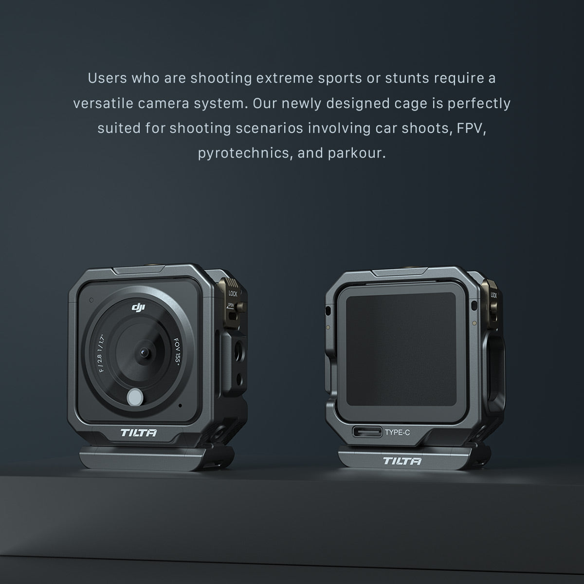 Tilta Shock Absorbing Frame for DJI Osmo Action 2 – DJI Gray