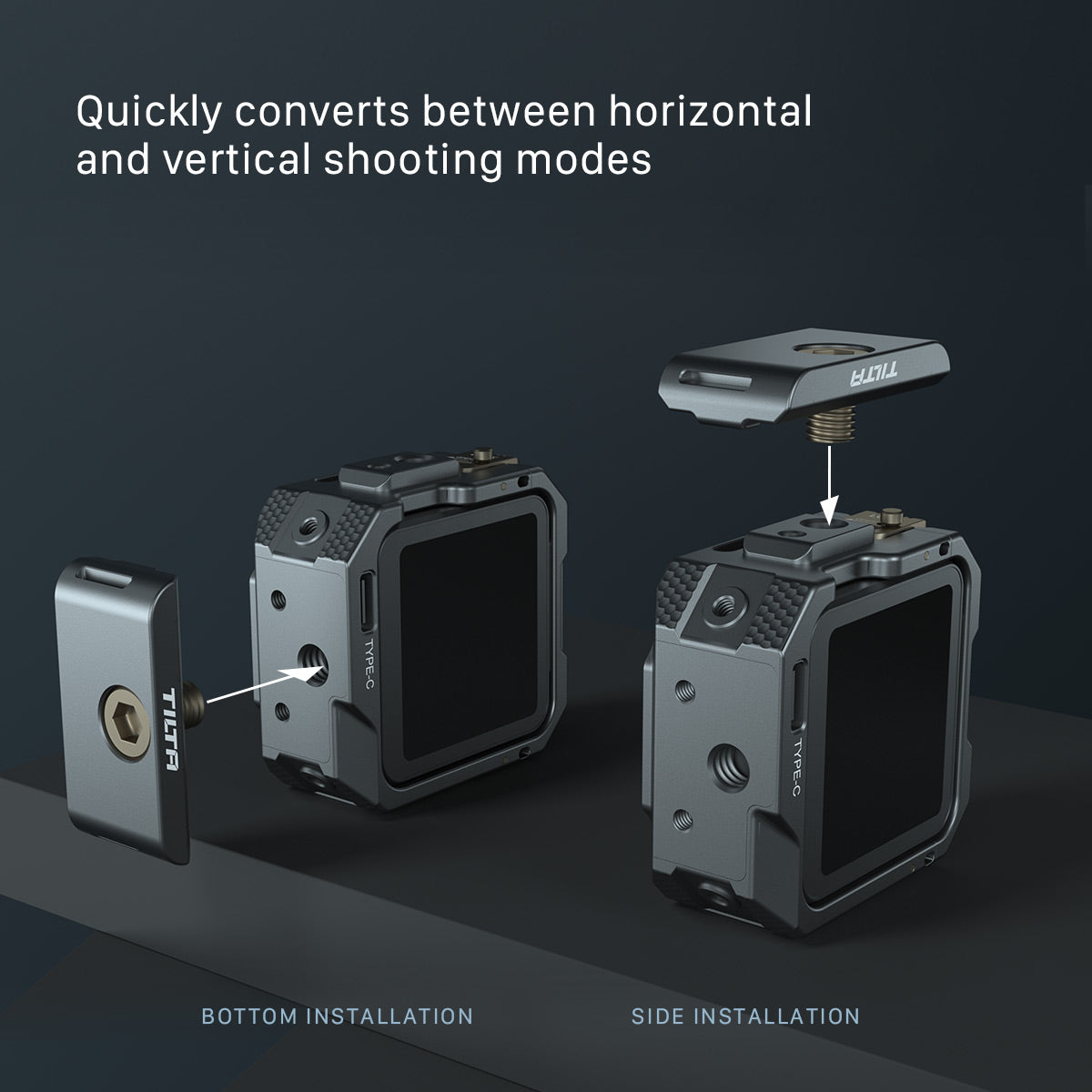 Tilta Shock Absorbing Frame for DJI Osmo Action 2 – DJI Gray