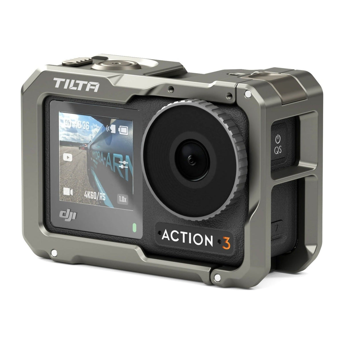 Tilta Camera Cage for DJI Osmo Action 3 Basic Kit - Titanium Gray