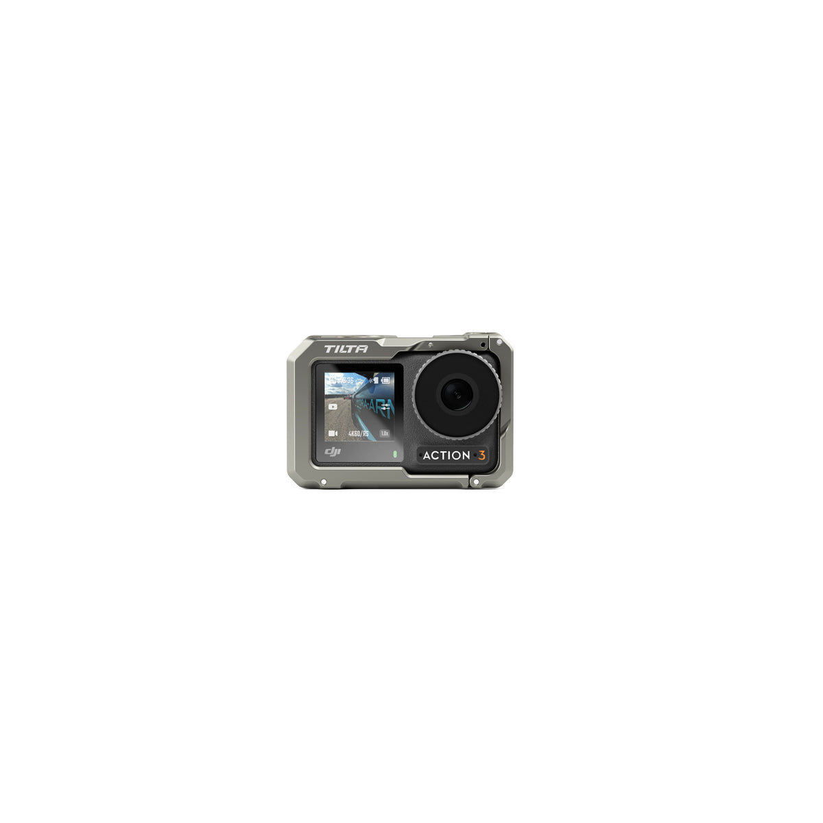 Tilta Camera Cage for DJI Osmo Action 3 Basic Kit - Titanium Gray
