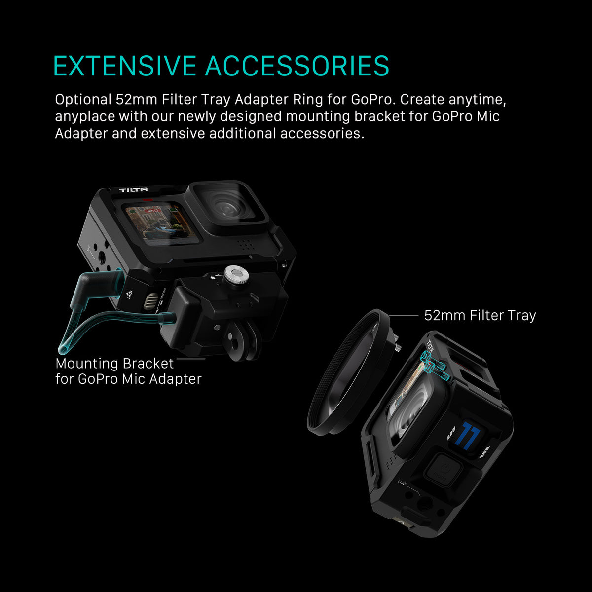 Tilta Full Camera Cage for GoPro HERO 13/12/11/10/9 - Black