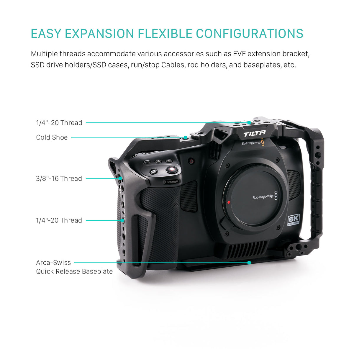 Tilta Full Camera Cage for BMCC 6K - Black
