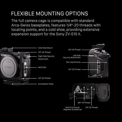 Tilta Full Camera Cage for Sony ZV-E10 II - Black