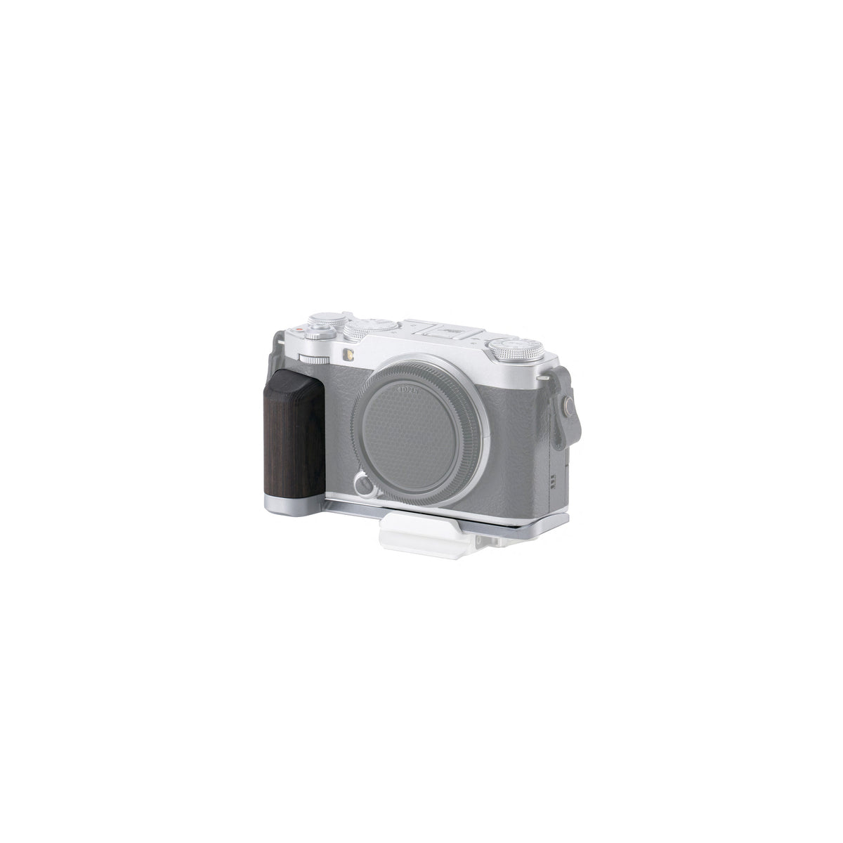 Tilta Mounting Baseplate with Wooden Grip for Fujifilm X-M5 - Silver
