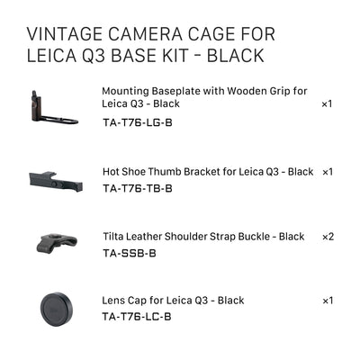 Tilta Vintage Camera Cage for Leica Q3 Base Kit - Black