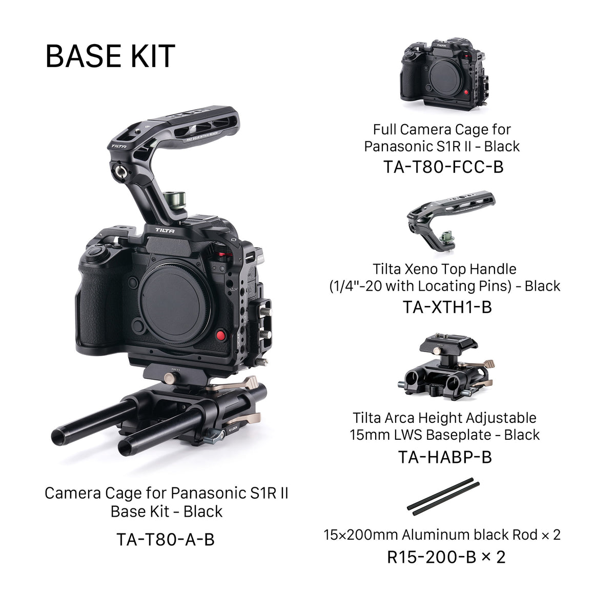 Tilta Camera Cage for Panasonic S1R II Base Kit - Black