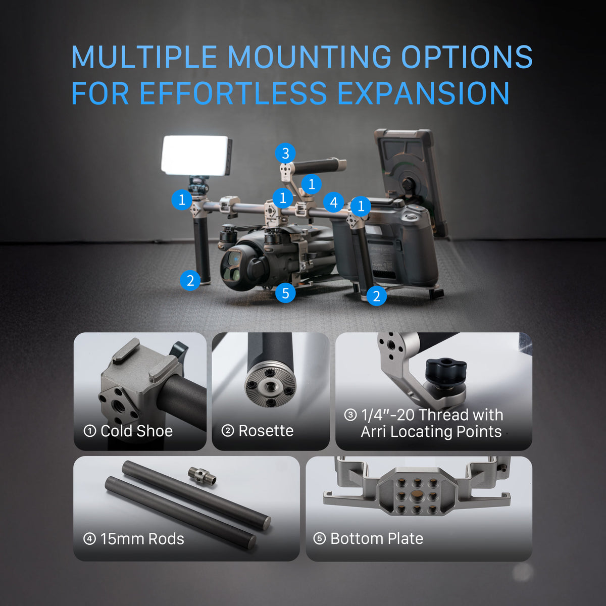 Tilta Handheld Support System for DJI Mavic 4 Pro - Titanium White