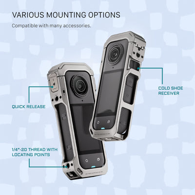 Tilta Full Camera Cage for Insta360 X5 - Titanium Gray