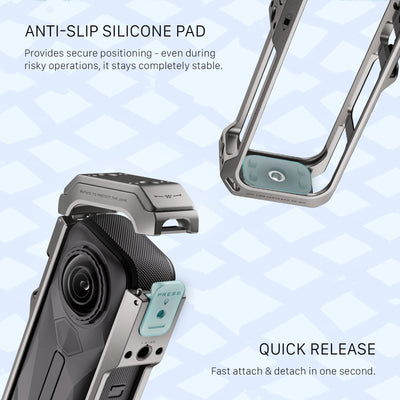 Tilta Full Camera Cage for Insta360 X5 - Titanium Gray