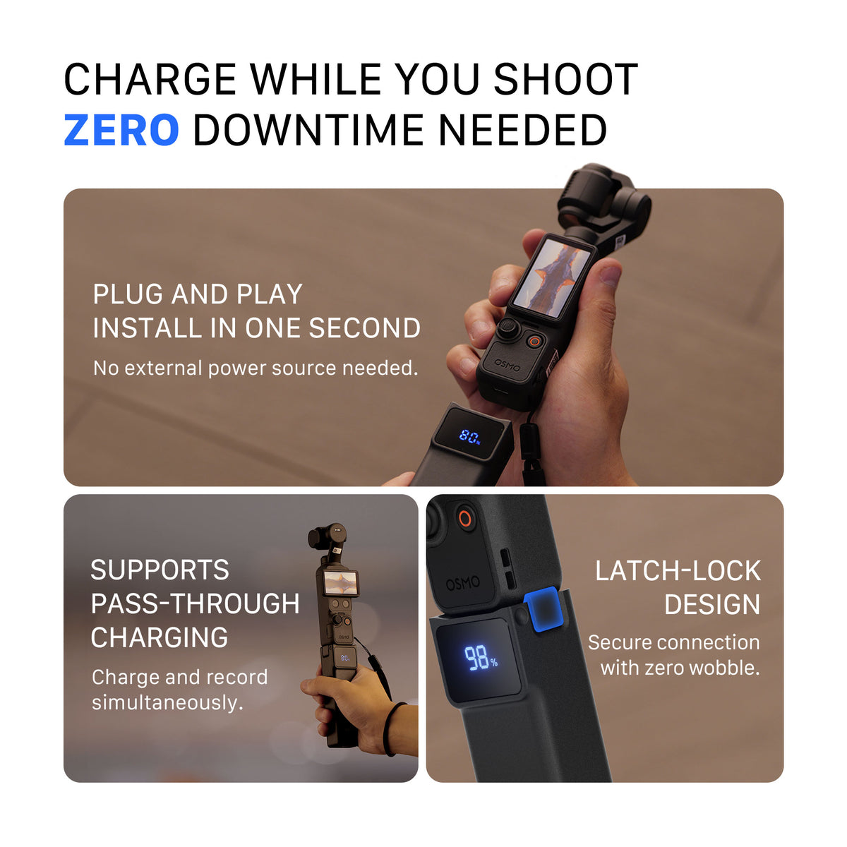 Tilta Portable Power Bank for Osmo Pocket 4 - Black