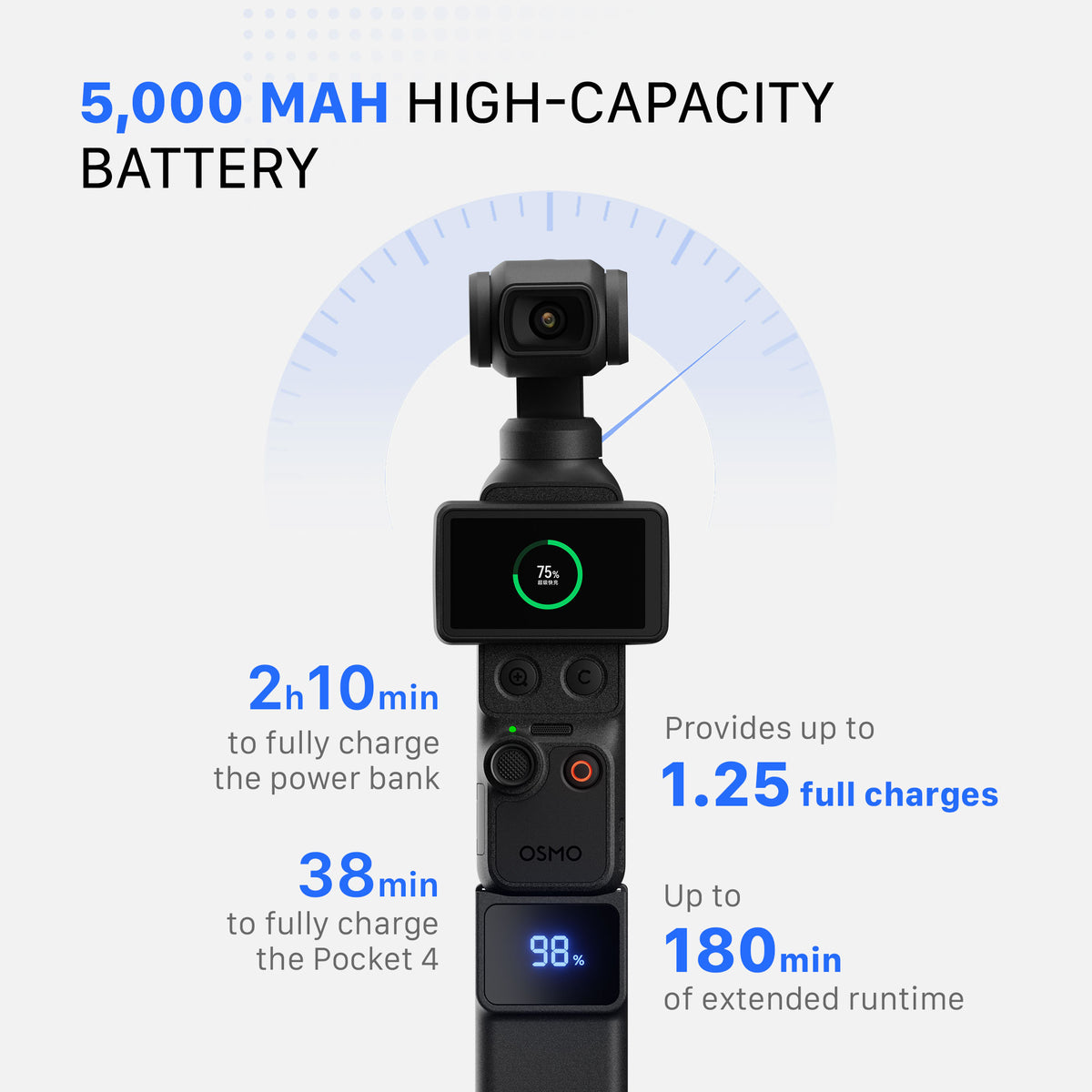 Tilta Portable Power Bank for Osmo Pocket 4 - Black