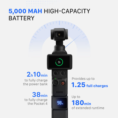 Tilta Portable Power Bank for Osmo Pocket 4 - Black