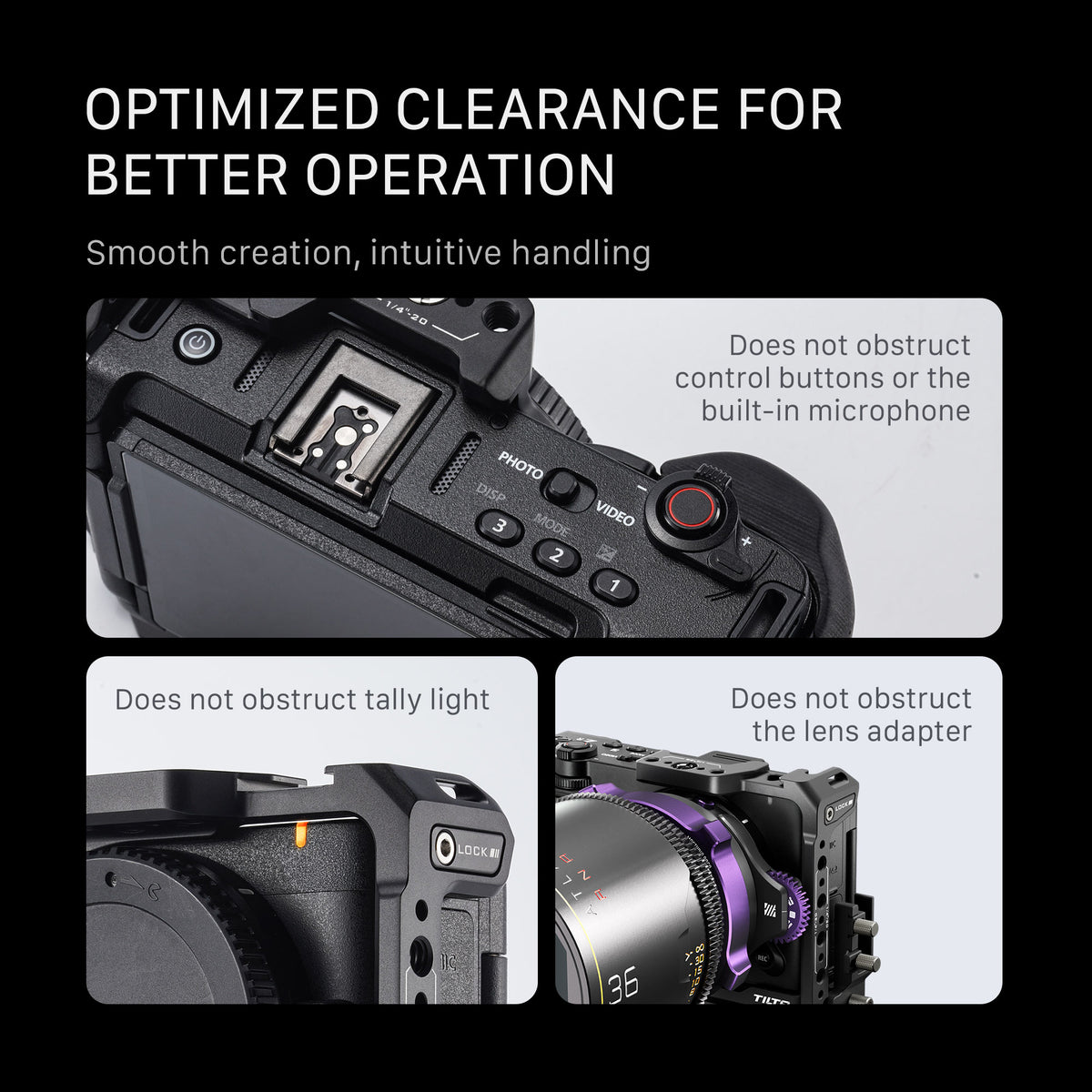 Tilta Camera Cage for Nikon ZR Base Kit - Black