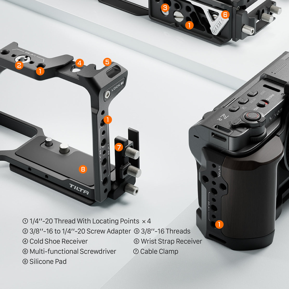 Tilta Camera Cage for Nikon ZR Power Kit - Black