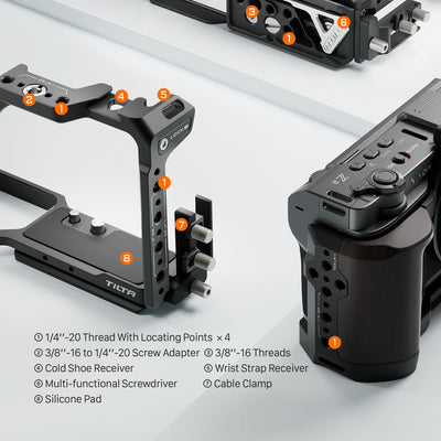 Tilta Camera Cage for Nikon ZR Power Kit - Black