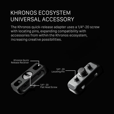 Tilta Khronos Universal Accessory Mounting Adapter (1/4"-20) - Space Gray