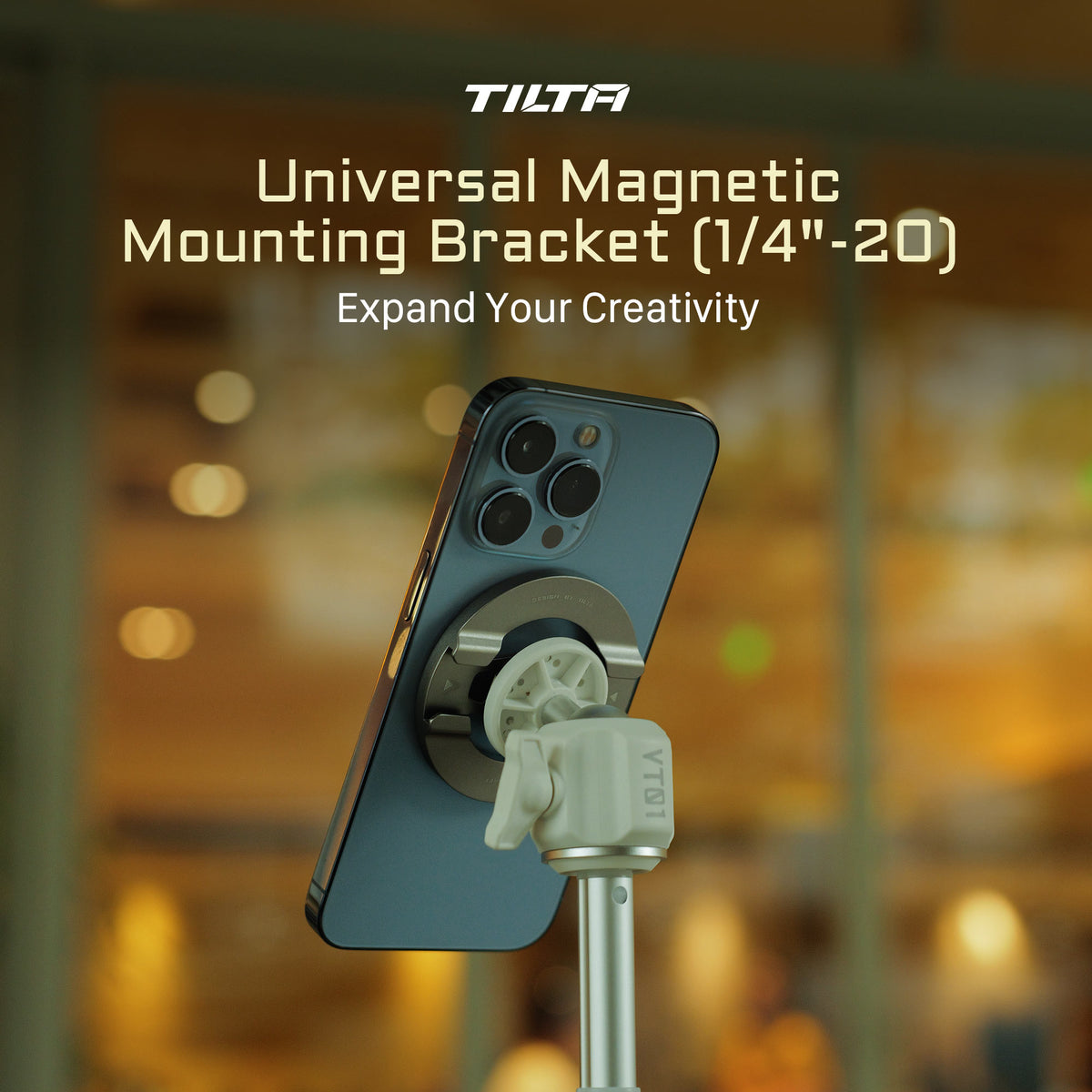 Tilta Universal Magnetic Mounting Bracket (1/4"-20) - Titanium Gray