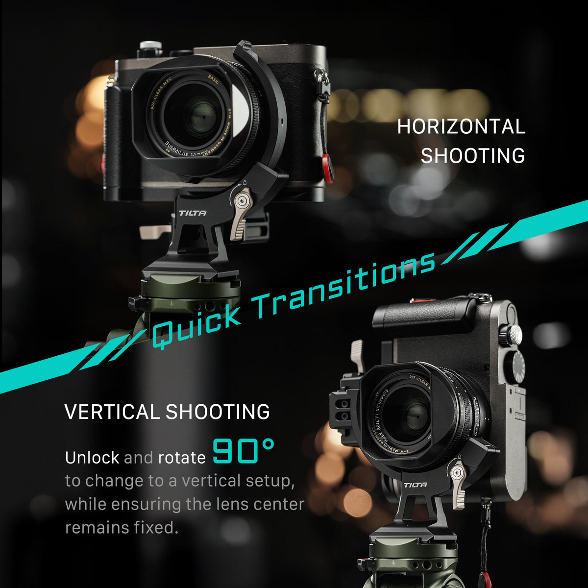 Tilta Adjustable Vertical Camera Support Bracket – Black