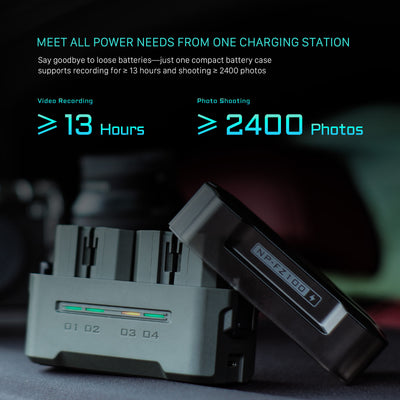 Tilta Portable Charging Station for NP-FZ100 (4 Channel) - Green