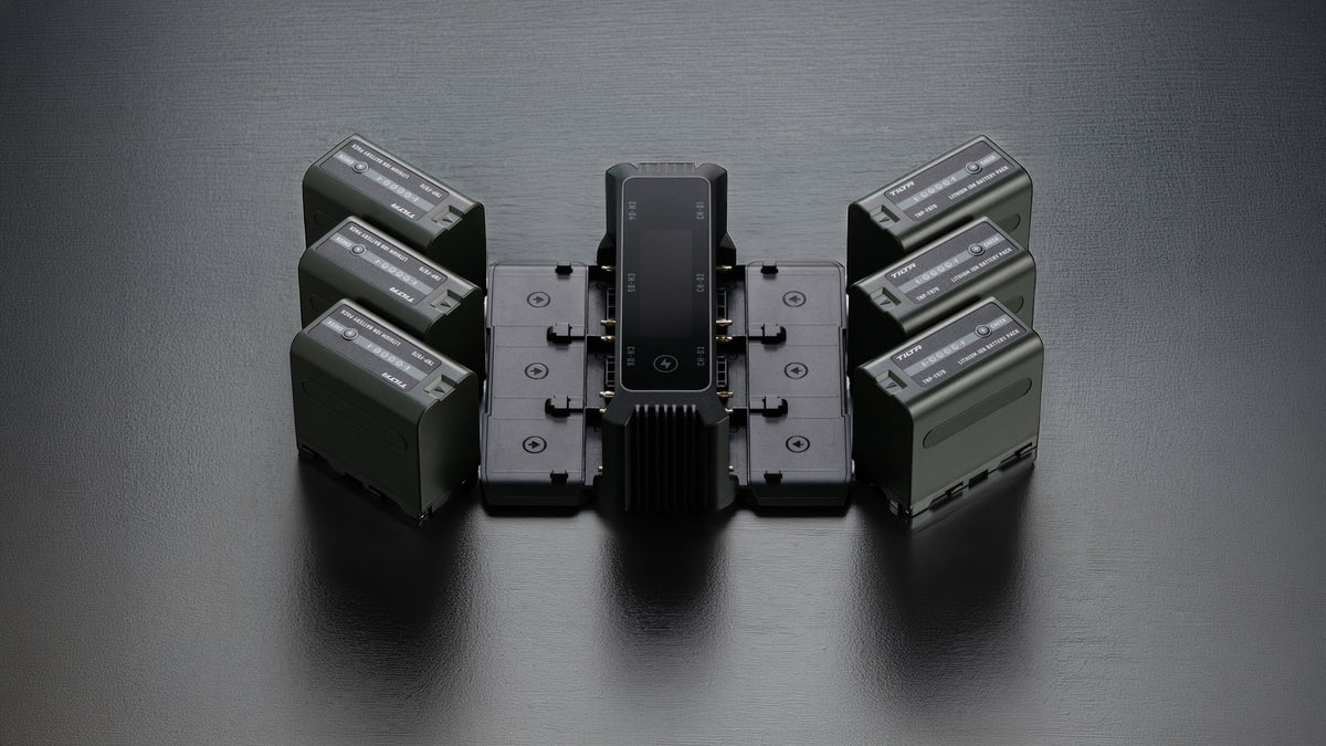 Tilta Foldable Charging Station for L-Series/NP-F Battery Kit (2 Batteries) - Black