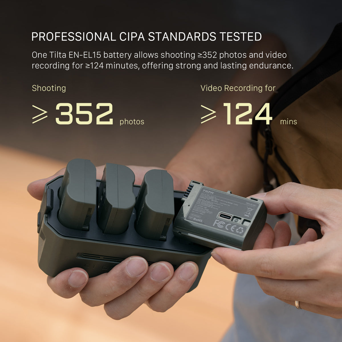 Tilta EN-EL15C Battery with USB-C Input (2400mAh) - Green