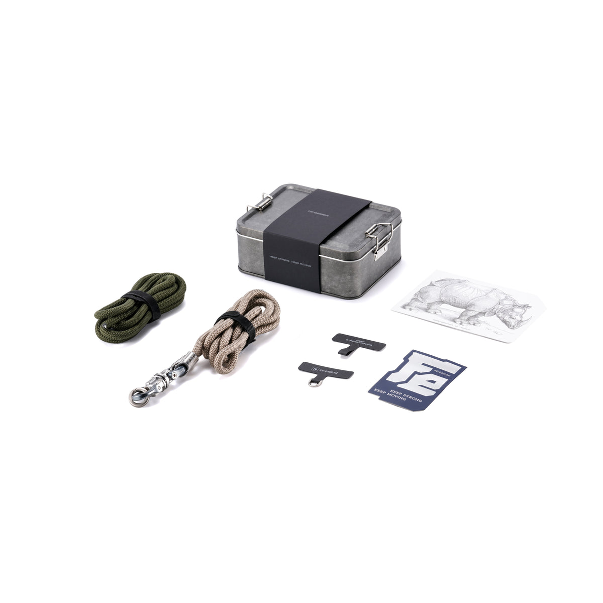 Tilta Fe Lanyard and Buckle Kit (7mm) - Gray/Green/Beige