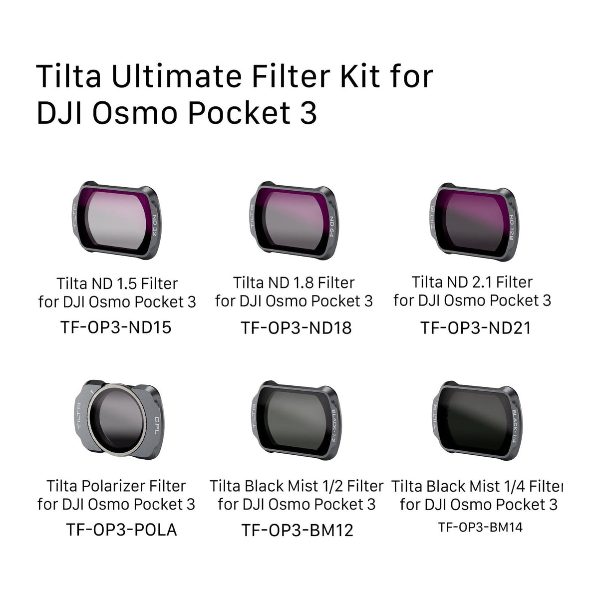 Tilta Ultimate Filter Kit for Osmo Pocket 3/4