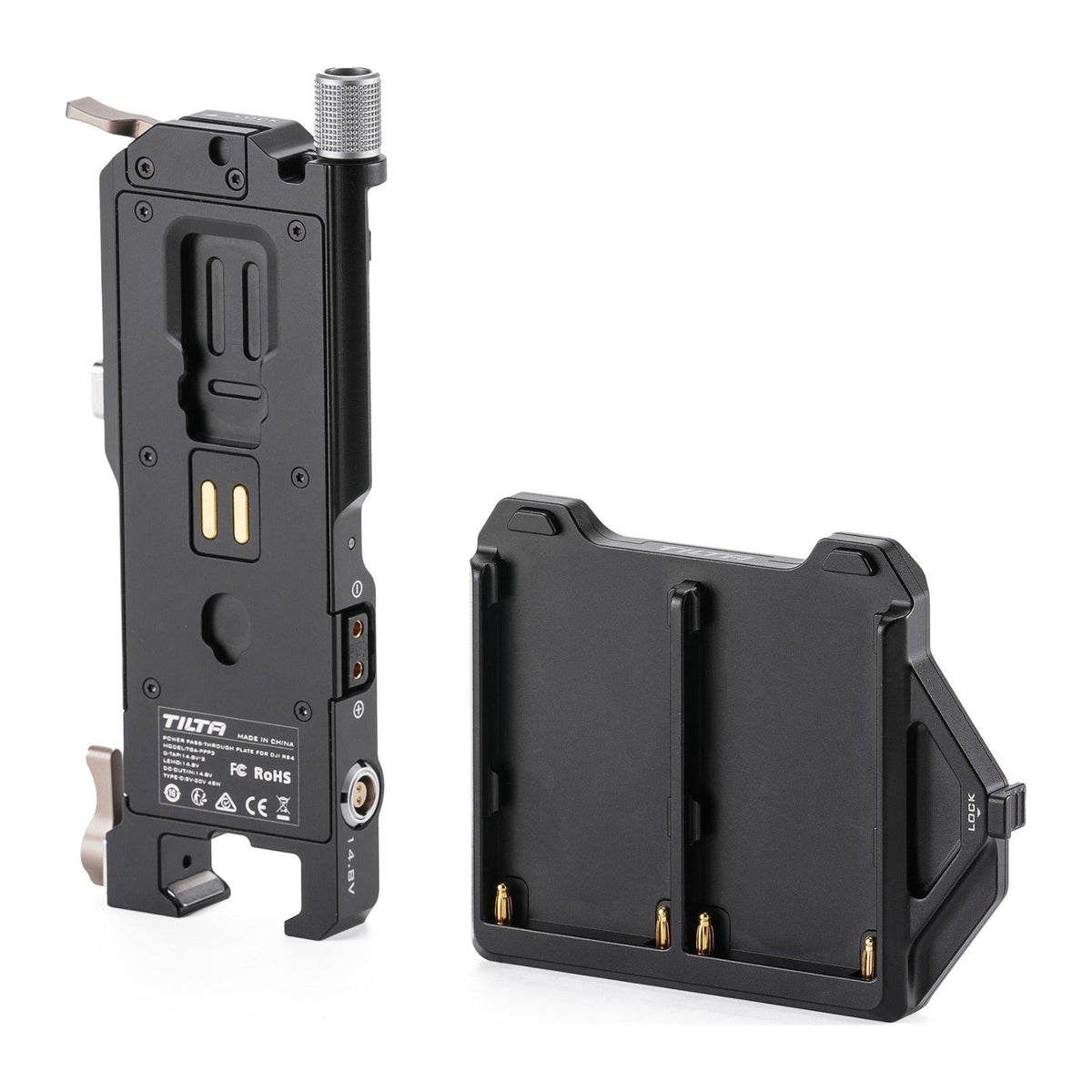 Tilta Battery Plate to DJI RS 4 Power Pass-through Plate Kit - L Series