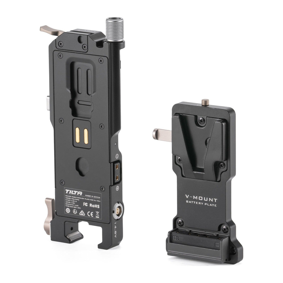 Tilta Battery Plate to DJI RS 4 Power Pass-through Plate Kit - V Mount