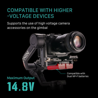 Tilta Battery Plate to DJI RS 4 Power Pass-through Plate Kit - V Mount