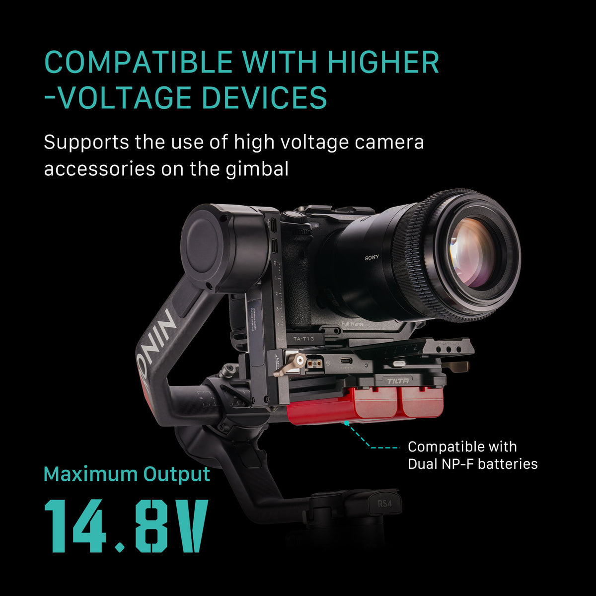 Tilta Power Pass-through Plate for DJI RS 4