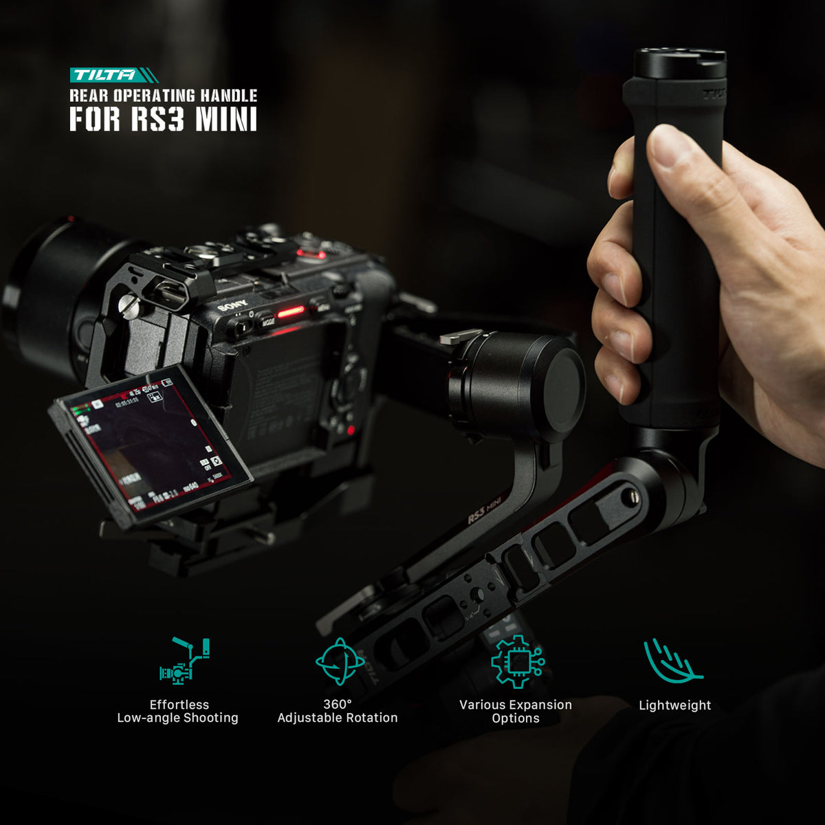 Tilta Rear Operating Handle for RS3 Mini