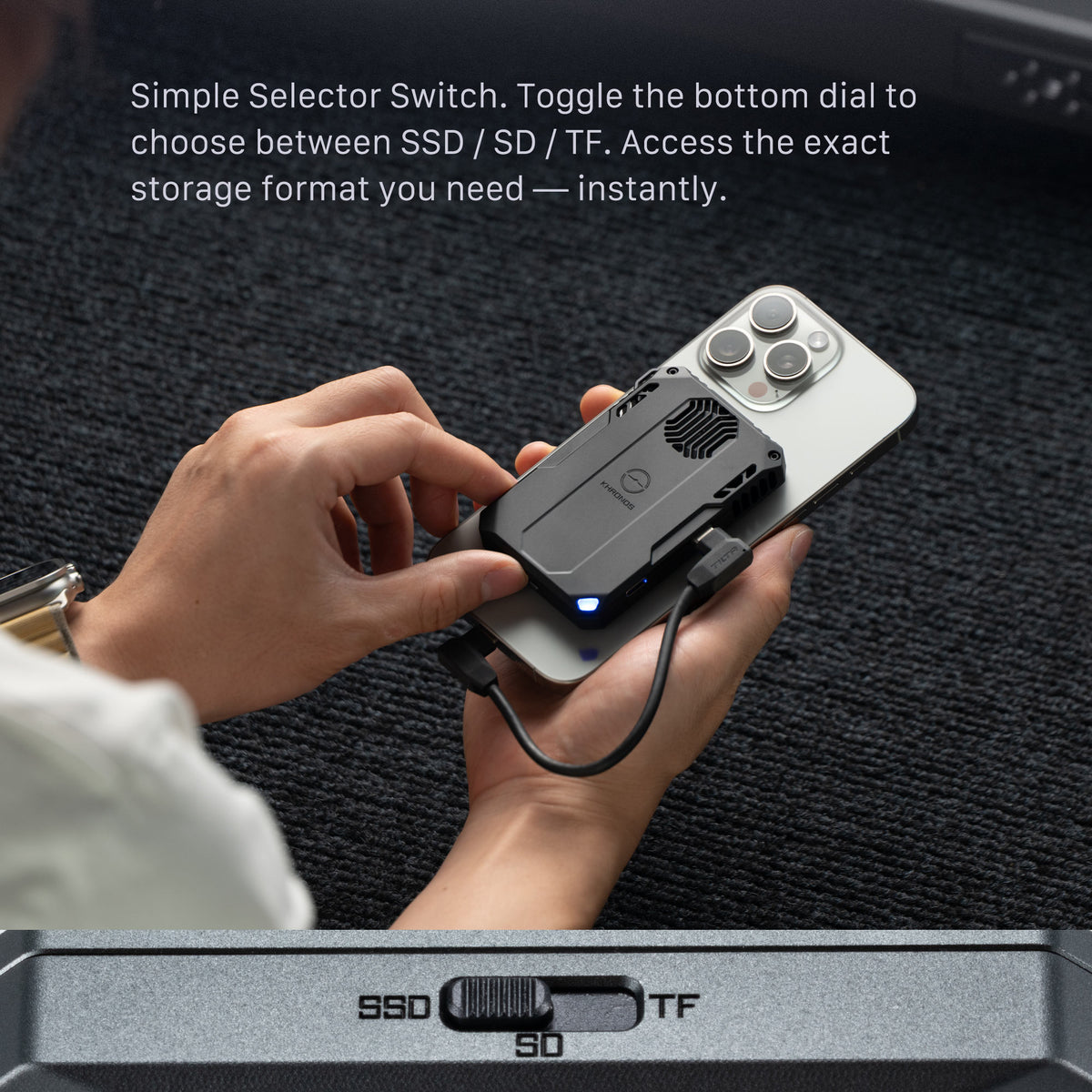 Tilta Khronos Cooling Storage System for iPhone - Black