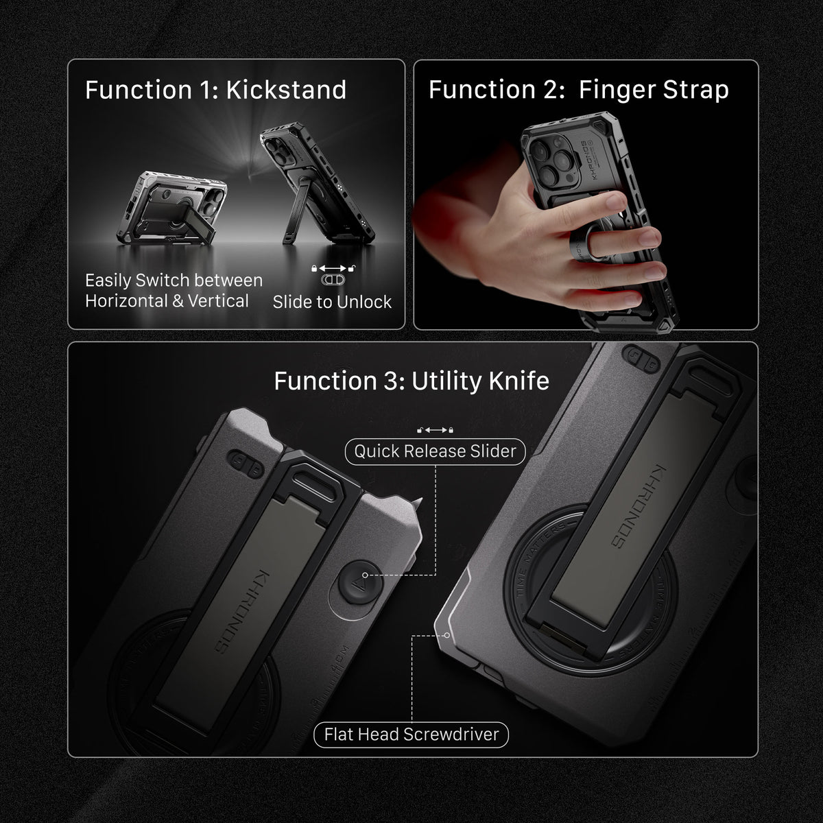Tilta Khronos iPhone 16 Pro Case - Black