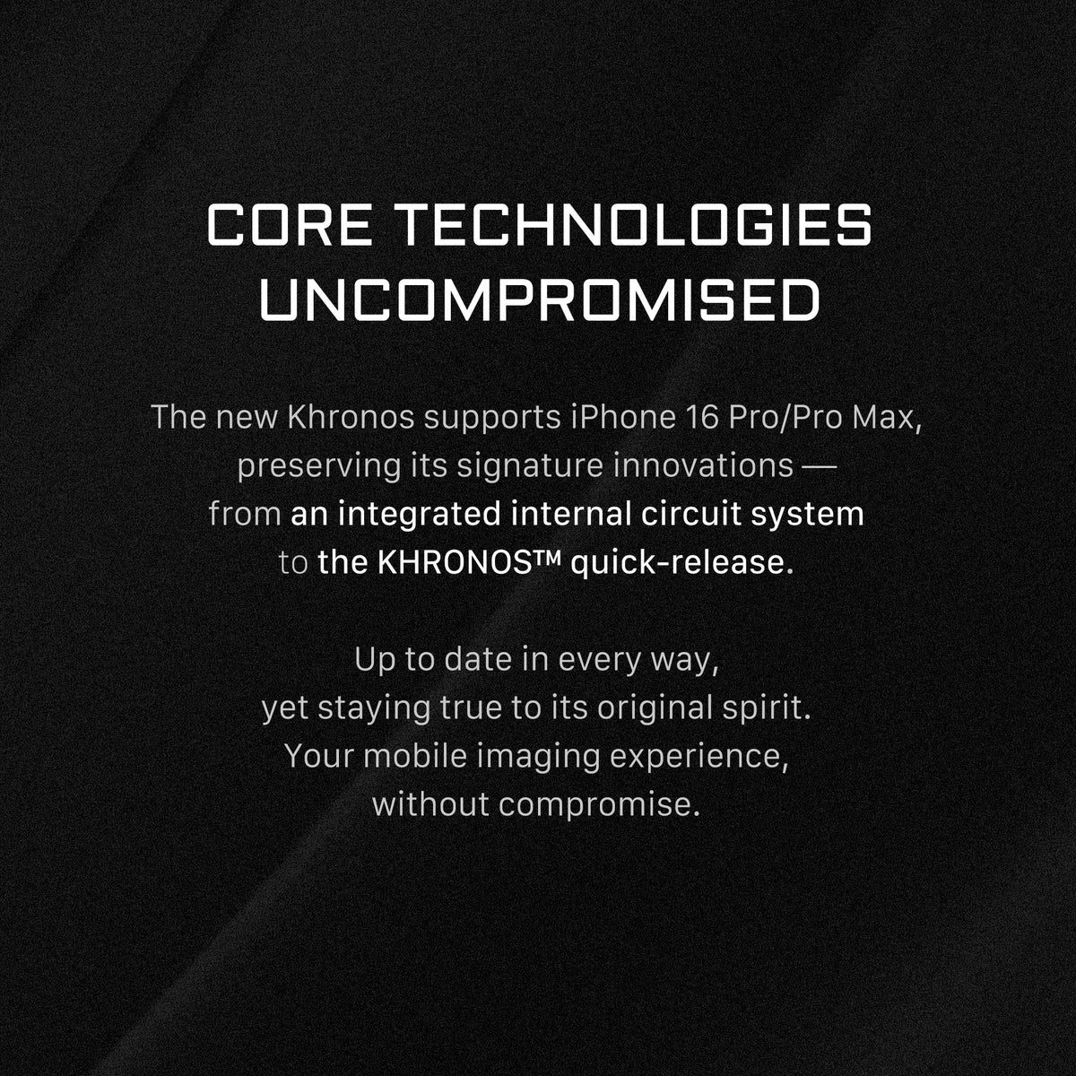 Tilta Khronos iPhone 16 Pro Case - Black