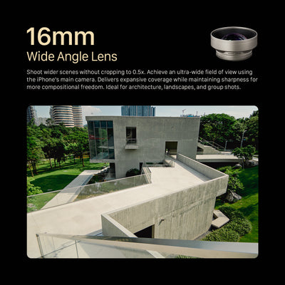 Tilta 16mm Wide Angle Lens for iPhone (T-Mount) - Champagne