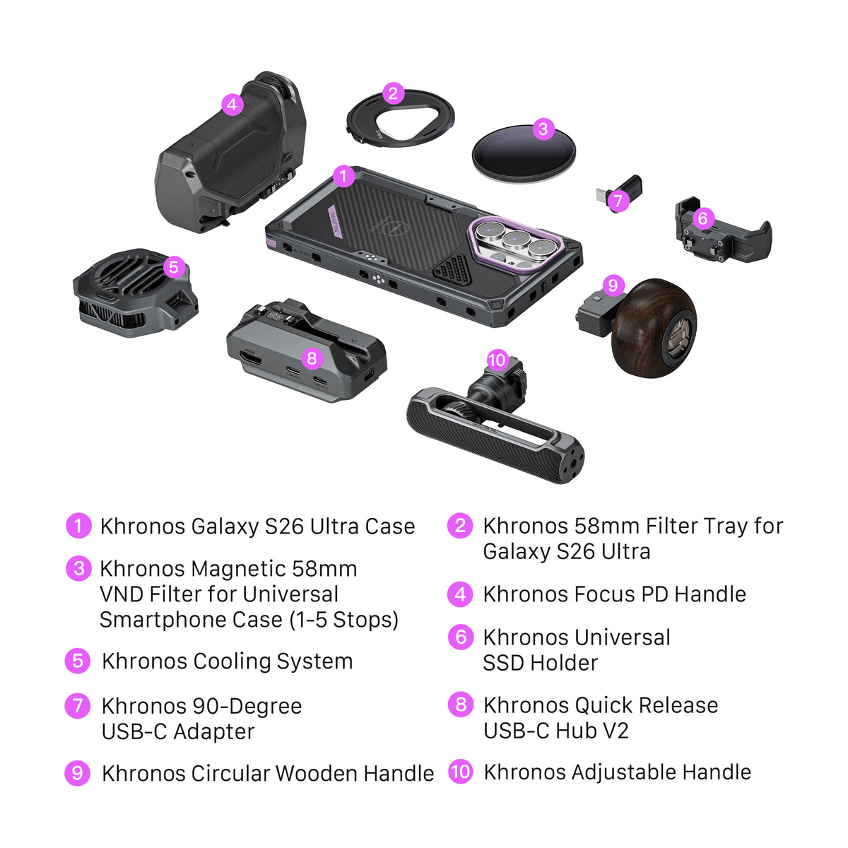 Tilta Khronos Galaxy S26 Ultra Ultimate Kit - Space Gray