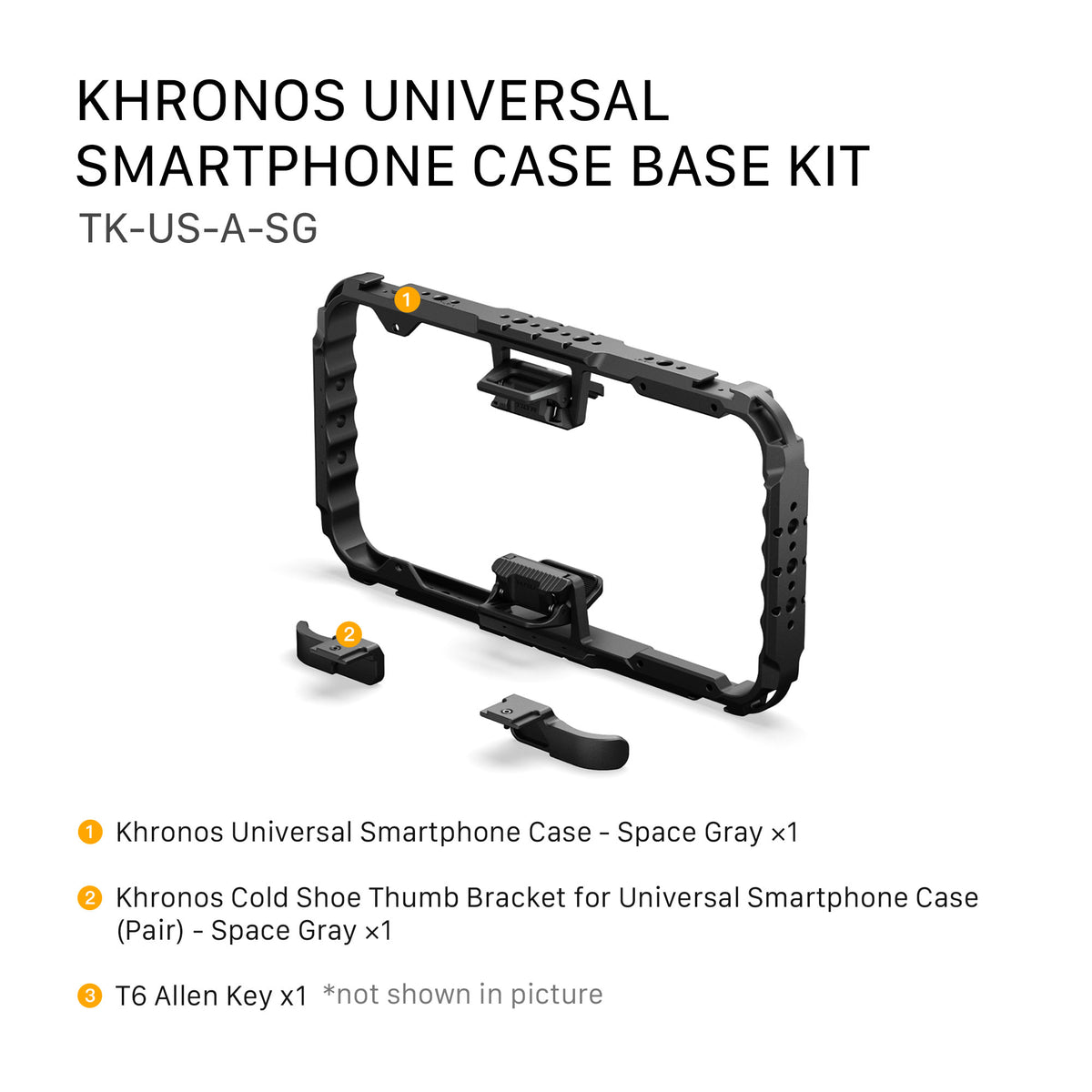 Tilta Khronos Universal Smartphone Case Base Kit - Space Gray