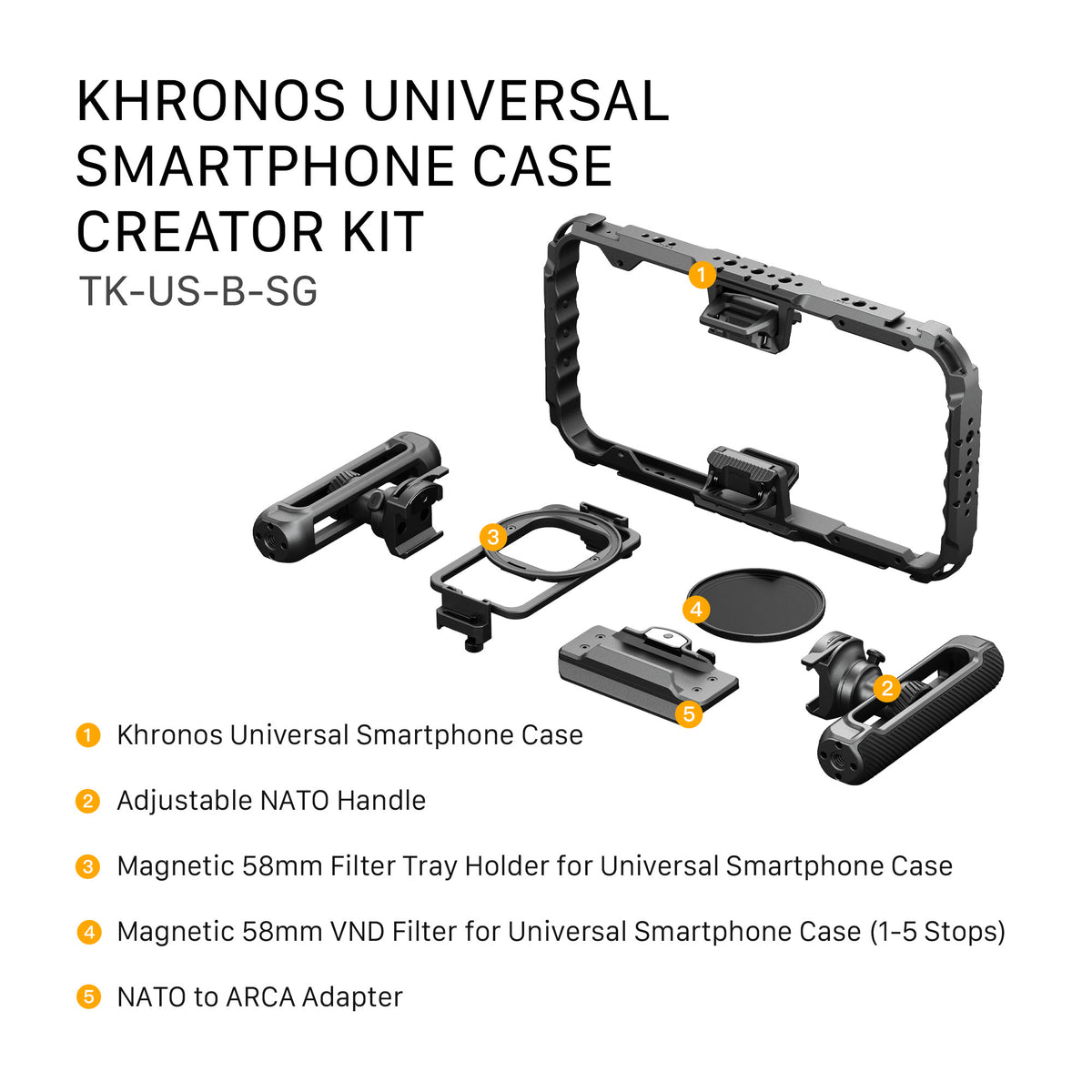 Tilta Khronos Universal Smartphone Case Creator Kit - Space Gray