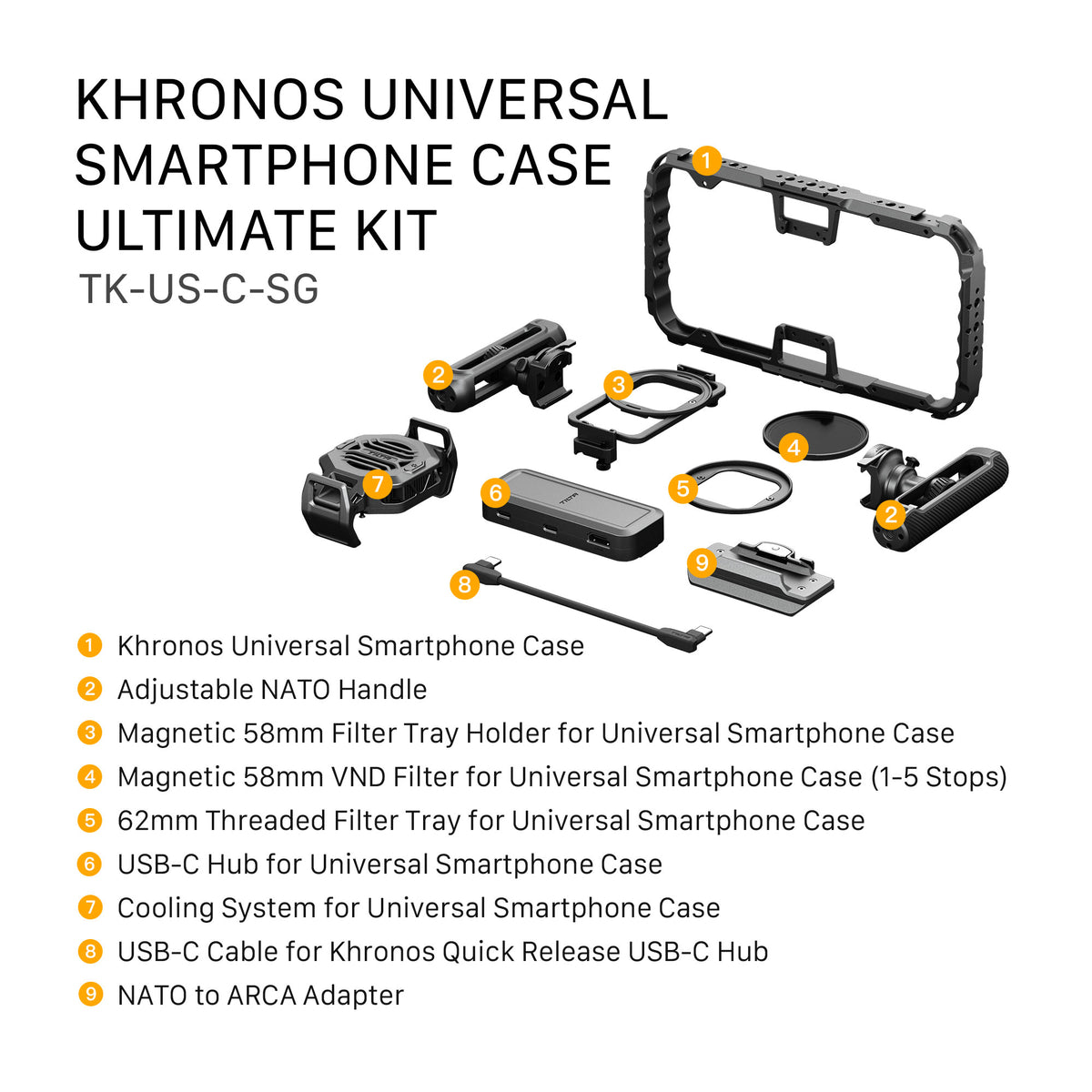 Tilta Khronos Universal Smartphone Case Ultimate Kit - Space Gray