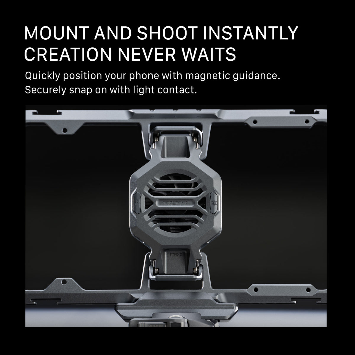 Tilta Khronos Cooling System for Universal Smartphone Case - Space Gray