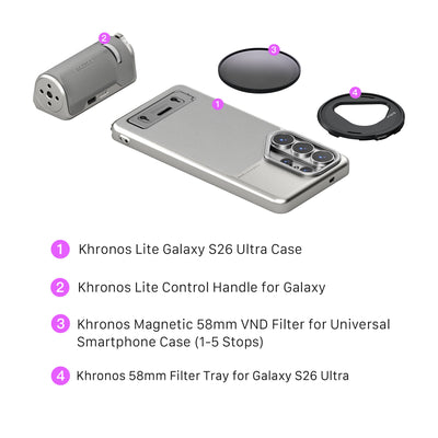Tilta Khronos Lite Galaxy S26 Ultra Creator Kit - Silver