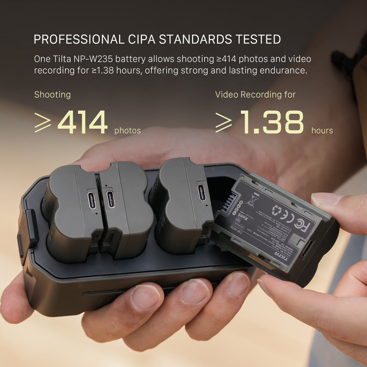 Tilta NP-W235 Battery with USB-C Input (2400mAh) - Green